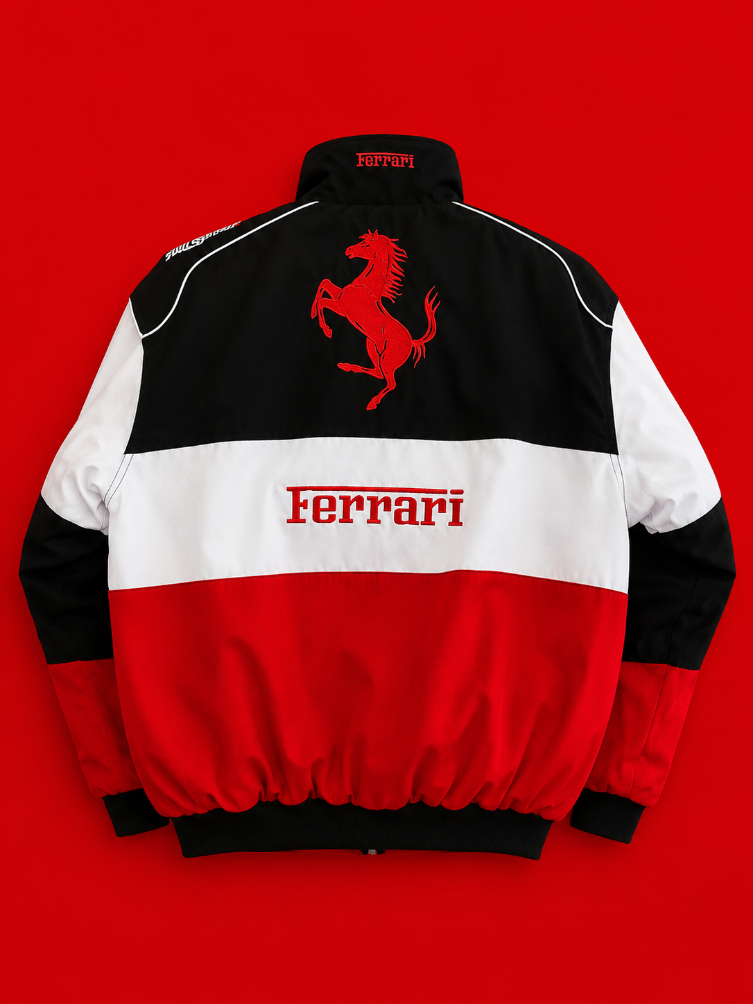 Ferrari F1 White Racer Jacket