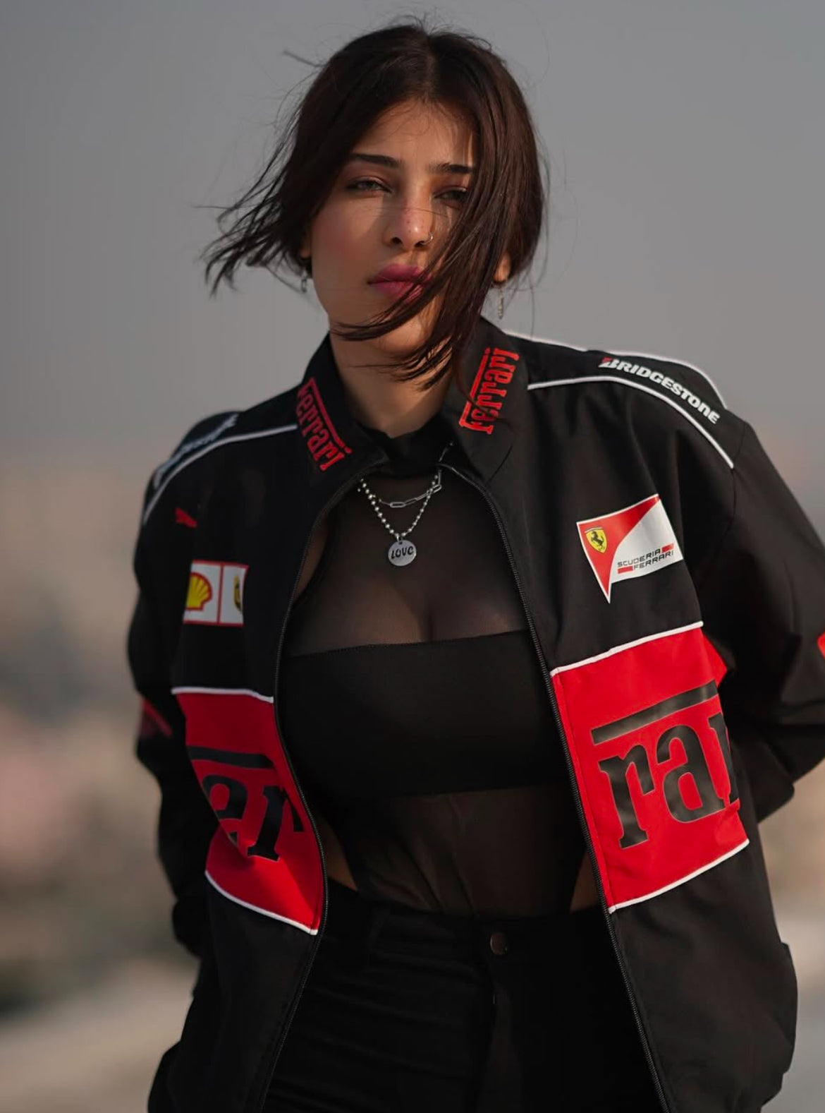 Ferrari F1 Racing Black Jacket