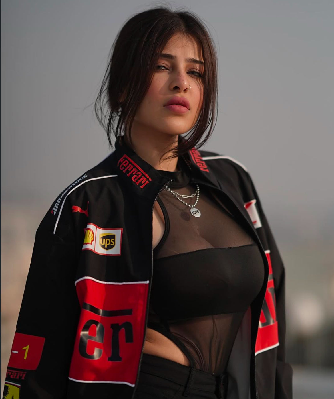 Ferrari F1 Racing Black Jacket