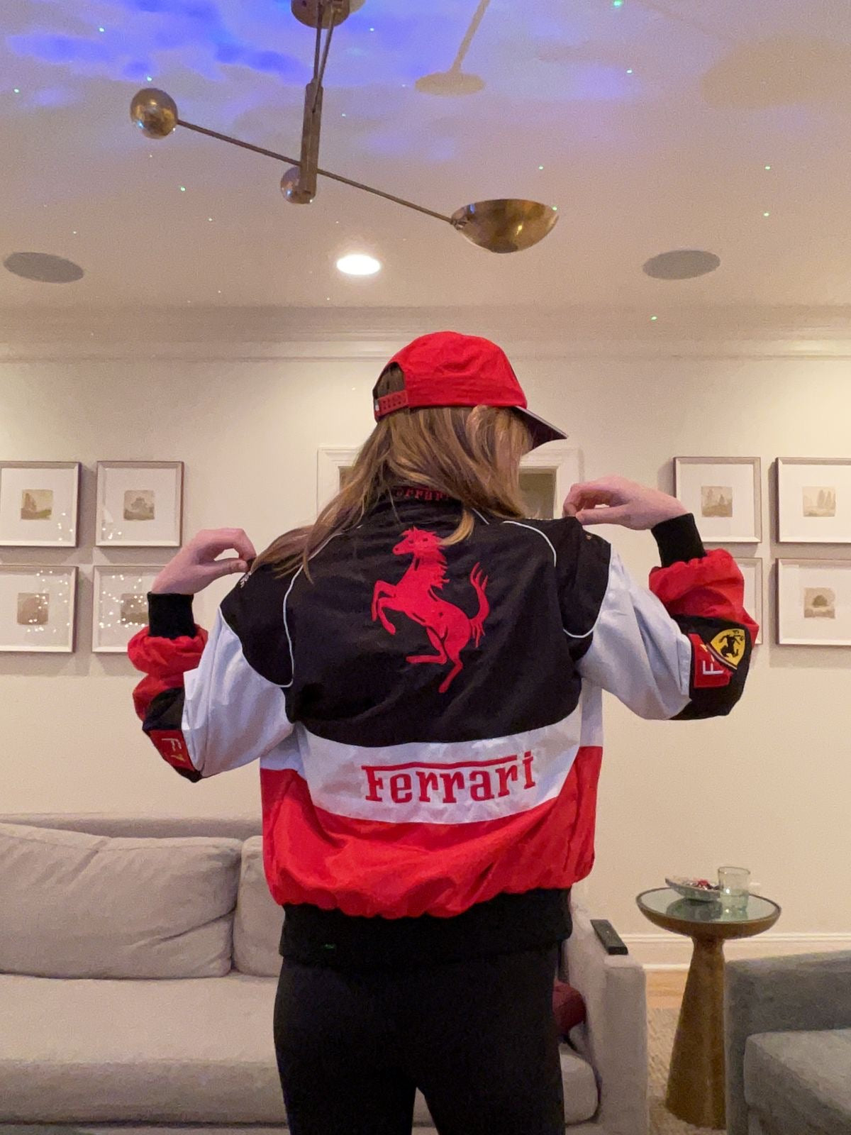 Ferrari F1 White Racer Jacket