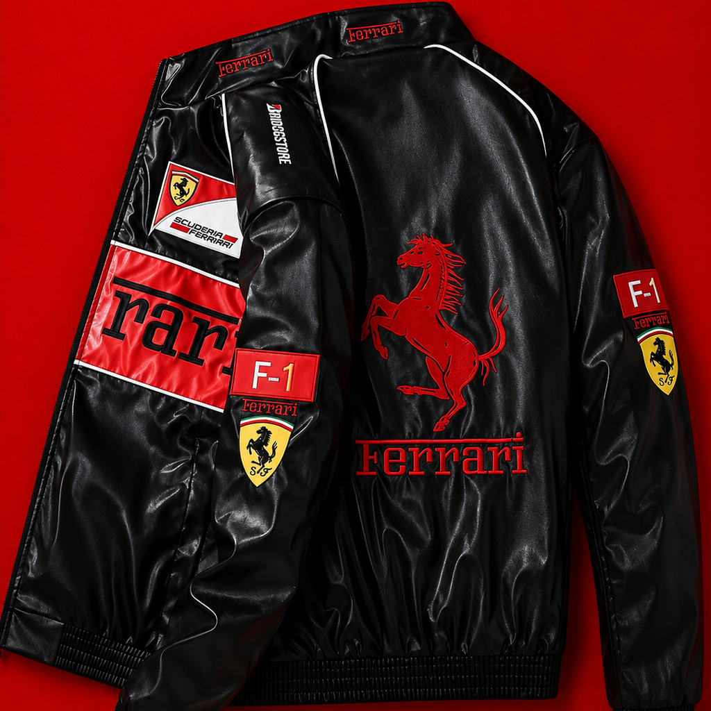 F1 Ferrari Leather Jacket