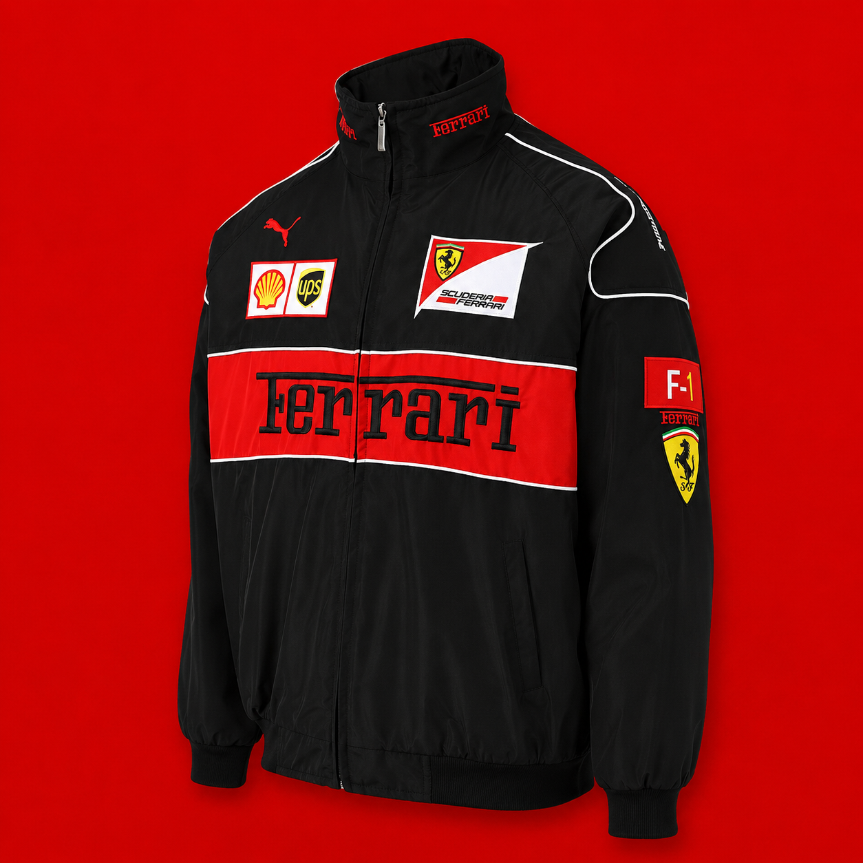 Ferrari F1 Racing Black Jacket