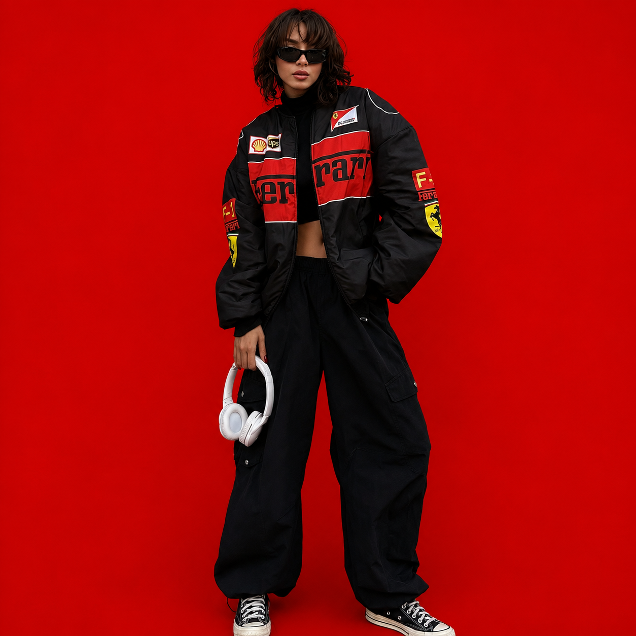 Ferrari F1 Racing Black Jacket