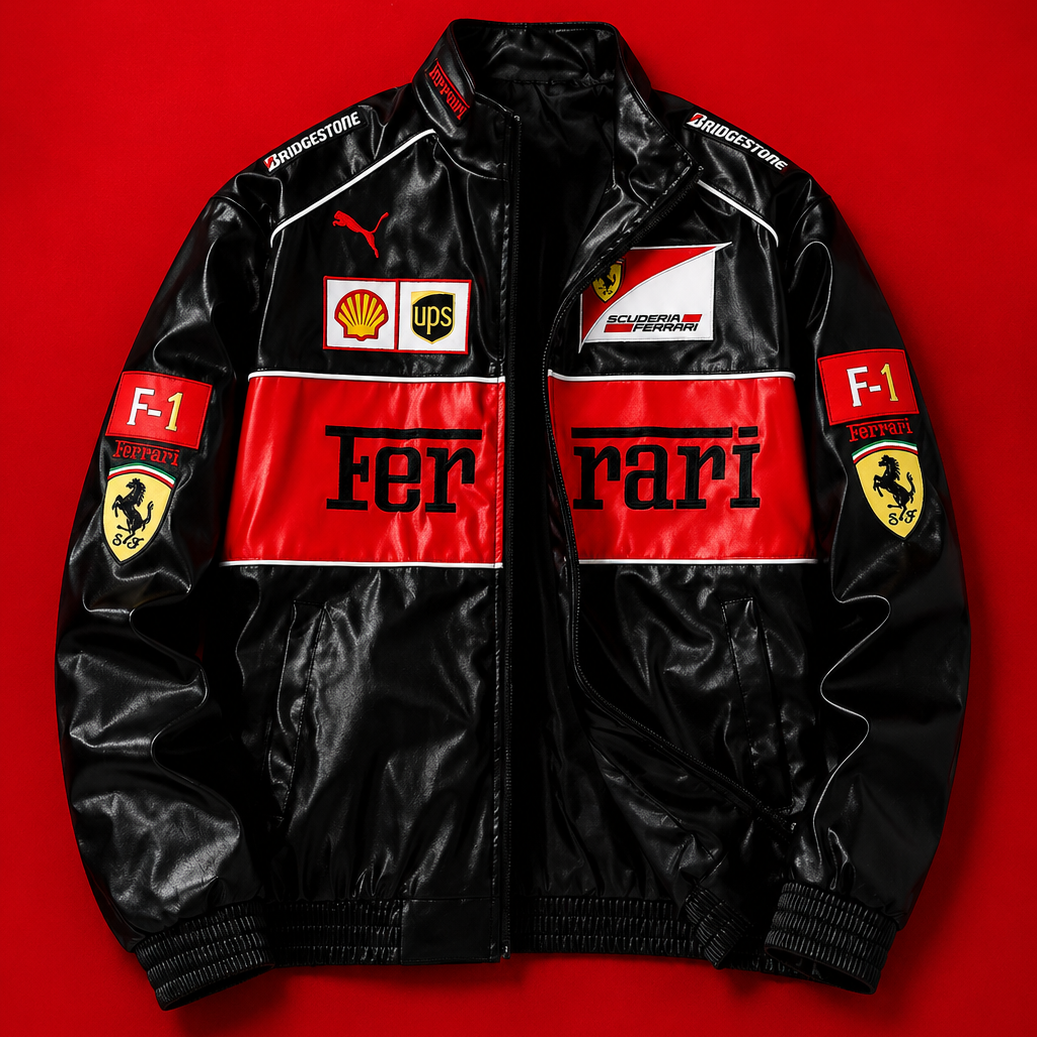 F1 Ferrari Leather Jacket